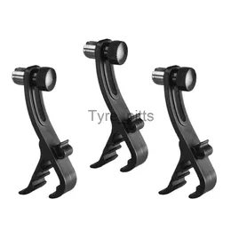 MP3/4 Docks Cradles 3 Pcs Clip ajustável na borda do tambor Montagem à prova de choque Microfone Braçadeira Suporte para microfone Suporte para microfone Preto x0731