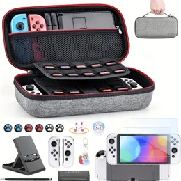 Kit-with для аксессуаров Switch OLED, корпуса Switch Game, Switch OLED Screen Protector, Switch Stand Purple и 18-в-1 серый