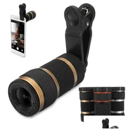 Telescópios Telescópio óptico prático 8X Mobile Telep O Lens com clipe para smartphones P Ographers - Sier Drop Delivery Cameras Binoc Dhl7V