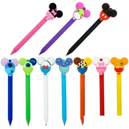 Żelowe długopisy hurtowe kawaii kreskówka 0,5 mm ballpoint pióra podpis Signature Creative Spiratery Office School Supplies czarny atrament Drop de dhnya