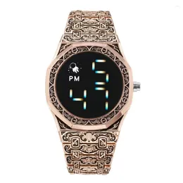 Armbandsur mode män digitala klockor rostfritt stål erkek kol saati reloj deportivo hombre sport för montre homme luxe saat
