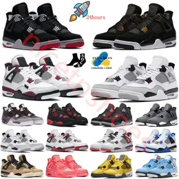 Scarpe da basket da uomo donna 4s jumpman University Blue Fire Red Black Cat Bred White oreo Cement Royalty Metallic Motorsports Noir uomo sport Outdoor