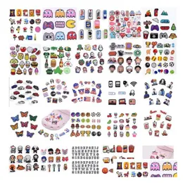 Schuhteile Zubehör Stock PVC Cartoon Clog Charms Dekoration Schnalle Charm Armband Armband Knöpfe Party Geschenk Drop Deli Serie nach dem Zufallsprinzip