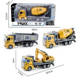 電気RCカー掘削機の子供用エンジニアリング車ダンプトラックセメントミキサーシミュレーションモデル玩具230801