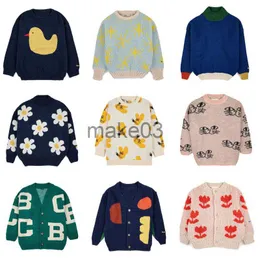 Cardigan 2023 BC Brand Kids Sweaters Boys Girls Cute Print Knit Cardigan Baby Child New Winter Autumn Cotton Fashion Outwear Clothes J230801