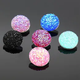 Whole- 10 pcs lot 18 mm Snap Button Rein Round Snap Button For DIY Fashion Snap Jewelry Rhinestone Styles Resin Ginger Snaps N2097