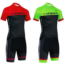 Cykeltröja sätter Trekker Orbea Orca Men cykel Maillot Shorts Suit 20d Mtb Ropa Ciclismo Bicycle Top Pants Clothing 230801