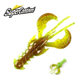 Baits Lures Supercontinent Crazy 65mm10pcs 40mm20pcs Soft Lure Fishing shrimp Lobster Plastic 230801