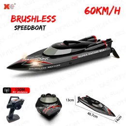 Electric RC Boats Wltoys WL916 RC Boat 60Km H High Speed 2 4G Remote Control Brushless Motor Low Battery Alarm Electric Toy Gift for Boy 230731