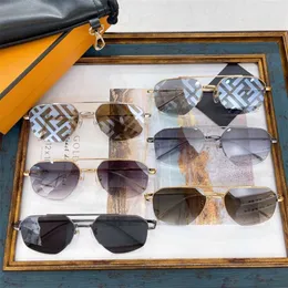 2024 New luxury designer 23F's new box sunglasses style ins net red same metal Sunglasses FE40062U