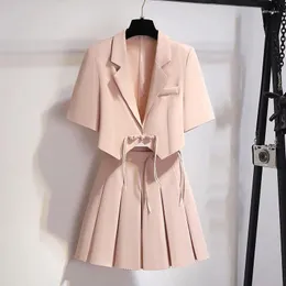 Two Piece Dress Insozkdg Womens Short 2 Sets Outfit Skirt Suit With And Blazer Set Women 2023 Summer Clothes Matching Sexy