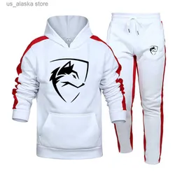 Мужские толстовки толстовок горячая распродажа мужчины Lete Clothing Men Sets Printing Hoodie Set Fleece Woth -Watherte + Bunders Casual Mens Tracksuits T230731