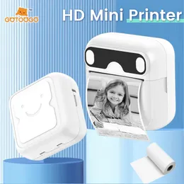 Bärbar termisk skrivare - Mini Pocket Printer for Android iOS - Inkless Printer Gift for Kids Friends - Perfekt för hem, kontor, utskrift av studier med studier