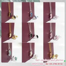 Strands Strings İspanya Bear Agate Kolye Zinciri Setleri 925 STERLING Gümüş Yüksek Kaliteli Kolyeler Klasik Küpe Takı Toptan 230731