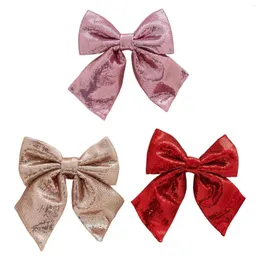 Decorative Flowers Decoration Sequin Bow Glitter Bauble Sequins Large Bows For Christmas Trees