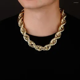 Łańcuchy 20 mm 30 cali łańcuch liny Naszyjnik Big Chunky Hip Hop Fashion Punk Biżuter