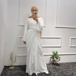 Etnik Giyim Müslüman Abaya Set Kadınlar Yaz İç Abayas Robe Uzun Elbise Sarma Etek Eşleşen Suudi Dubai Mütevazı Kıyafet Ramazan