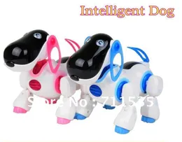 Electric RC Animals Birthday Present Remote Control RC Robot Toy Intelligent Dog Smart Valp med kinesiskt uttal Sing Dance Electronic Music 230801