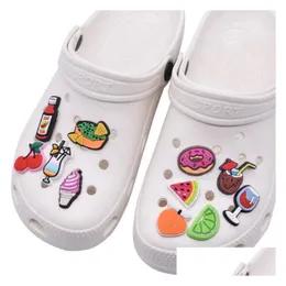 Shoe Parts Accessories Wholesale Clog Charms Pvc Soft Rubber Cartoon Shoecharms Buckle Fashion Shoes Decoriation Gift Drop D Series Randomly