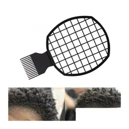 Hårborstar 2 i 1 Dirty Braid Comb Afro Twist African Mens frisör Professional Wave Curly Brush 10st Drop Delivery Products DHTVI