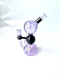 bongo Bola de corrente cachimbo de narguilé reciclador de torre de perfuração de óleo cachimbo de gelo armadilha de fumaça clássica Chifre de presente altura da tigela 7,4 polegadas Acessórios personalizados para fumar narguilé shisha