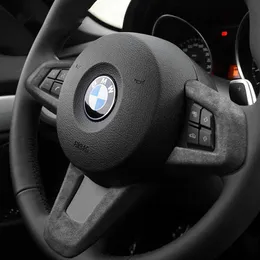 Alcantara skórzana opakowanie do BMW E89 Z4 2009-2015 Akcesorium kierownicy okładki wykończenia naklejki