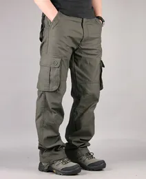 Mens Pants Cargo Casual Multi Pockets Military Large size 44 Tactical Men Outwear Army Straight slacks Long Trousers 230731