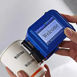 Mini handheld kleureninkjetprinter Aangepaste datum QR-code Jet-machine voor plastic glazen doek