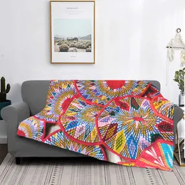 Set di trapunte Piatti etiopi Sefed Flanella Coperta da tiro Arte africana tradizionale per letto Tappeto caldo da esterno 230801