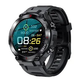 Orologi intelligenti GPS Smartwatch sportivo K37 Monitoraggio della frequenza cardiaca dell'ossigeno nel sangue Batteria grande da 480 mAh Schermo da 1,32 "IP68 Impermeabile