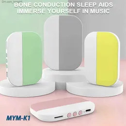 Portabla högtalare Portable Bluetooth 5.2 Högtalare Trådlöst Bone Conductive Mini Music Box Stereo Player Under Pillow förbättrar Sleep Support TF -kortet Z230801