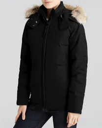 مصمم لأسفل السترات البيضاء كندا داك الرياح Windbreak Women Parkas Jacket Jacket Winter Puffer