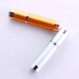 5ML Aluminium Pulvérisateur En Verre Transparent Bouteille De Parfum Voyage Vaporisateur Portable Vide Cosmétique Conteneurs Avec Aluminium Pulvérisateur C218