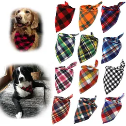 Abbigliamento per cani Bandane Sciarpa per animali domestici di grandi dimensioni per plaid in cotone Lavabile Papillon Collare Forniture per accessori per gatti