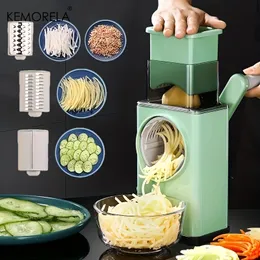 Fruit Vegetable Tools 3 in 1 Multifunctional Roller Cutter Home Slicer Shredder Potato Chopper Rotary Cheese Grater Kitchen Accessories 230731