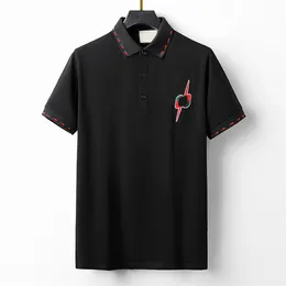 Mens Polos Luxury Designer Men Polo Neck Short Sleeve High Street Fashion Letter Printed Embroidery T shirt High Quality Cotton Shirt 04