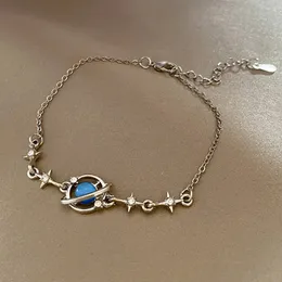 Braccialetti con ciondoli Arrivo Moda Donna Star Ball Cristalli Bracciale in vetro Nodi in acciaio inossidabile Catena regolabile da polso Decorazione regalo gioielli 230802