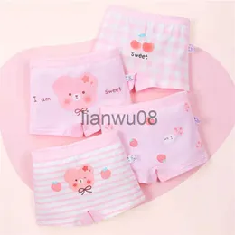 Panties New 4pcslot 210Y Cotton Girls Panties Teenage Cartoon Children Underwear Kids Boxer Briefs Baby Girl Soft Pants Safety Pants x0802