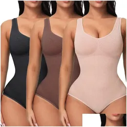 Women'S Shapers Womens Faja Shapewear For Women Invisible Body Shaper Slimming Belly Underwear Waist Trainer Tummy Control Drop Delive Dhaem