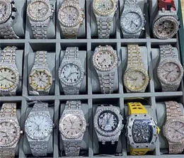 Luxus-Herrenuhr für Herren, Designer-Uhrwerk, hochwertige Diamant-Moissanit-Uhr, Montre Iced Out-Uhr, Automatikuhr für Herren, Montre Luxe Herren-Luxusuhren i106