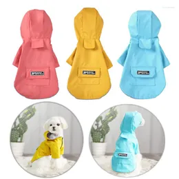 Vestuário para cães Capa de chuva para animais de estimação transparente com capuz roupas de duas pernas para cães casaco à prova d'água resistente à água para gatos jaqueta