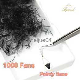 Falska ögonfransar Aguud 1000 fans Sharp STEM Premade fans Lossa fansen Lash Medium Stam Slim Thin Pointy Base Promade Volume Fans Eyelash Extensions X0802