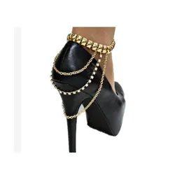 Shoe Parts Accessories Woman High Heel Shoes Pump Flower Charms Heels Chain Fashion Foot Decoration Drop Delivery Series Randomly