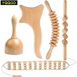 Other Massage Items Maderotherapy Kit For Reductive Body Massager Roller Wood Therapy Tools Contour Complete 230802