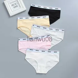 Panties 3Pcs Girls Underwear Triangle Cotton Letters Solid Color 13 Years Old Children's Pants Summer Girls Underwear 916Y x0802