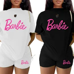 Kadınların Trailtsits Womens 2pcs Set Kadın T-shirt şortları Kawaii Yumuşak Y2K Kızlar Büyük Boy Spor Moda Bayanlar Sweatshirt