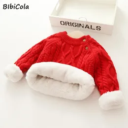 Pullover BibiCola Autumn Winter Boys Girls Sweater Children Sweaters Clothing Kids Knitted Cardigan Thick Warm Outerwea 230801