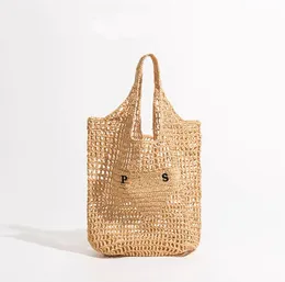 Projektantka torba na ramię w torbie plażowa moda z rozkładu worki na zakupy na letnią słomkę torba