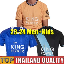 23 24 Leicesters Soccer Jerseys City Vardy Grey Daka Barnes Ndidi Iheanacho Hall Winks Praet 2023 2024 홈 어웨이 풋볼 셔츠 남자 키트 유니폼