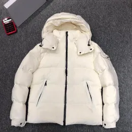 男性のクラシックフードドコート防水濃厚な柔らかい温かいパーカー白いアウターウェアユニセックスカップルジャケット